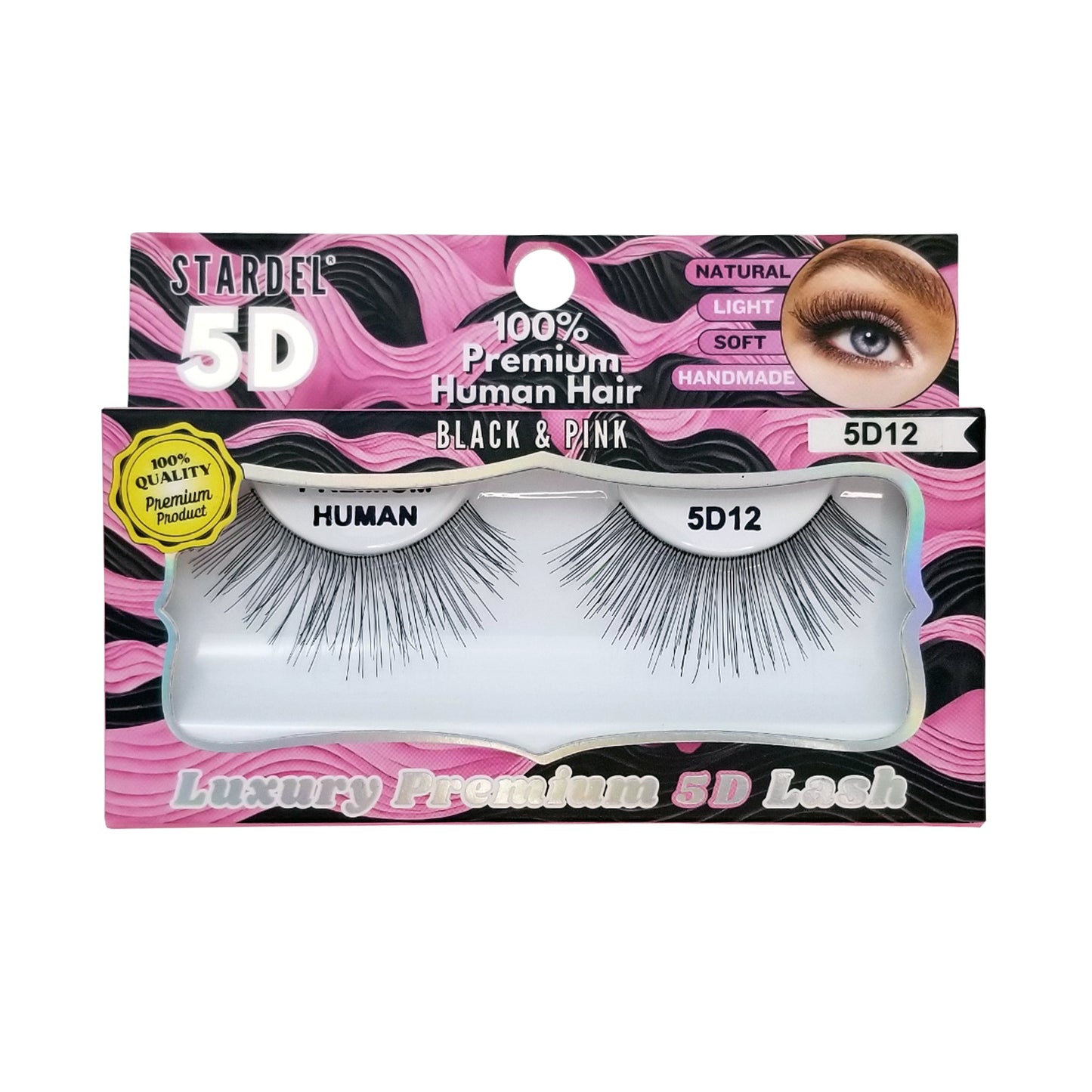 5D Premium Human Hair Lash #5D 12