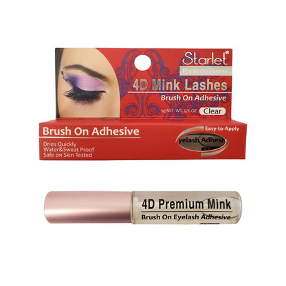 STARDEL Brush On 4D Mink Eyelash Adhesive 5g - Clear Glue